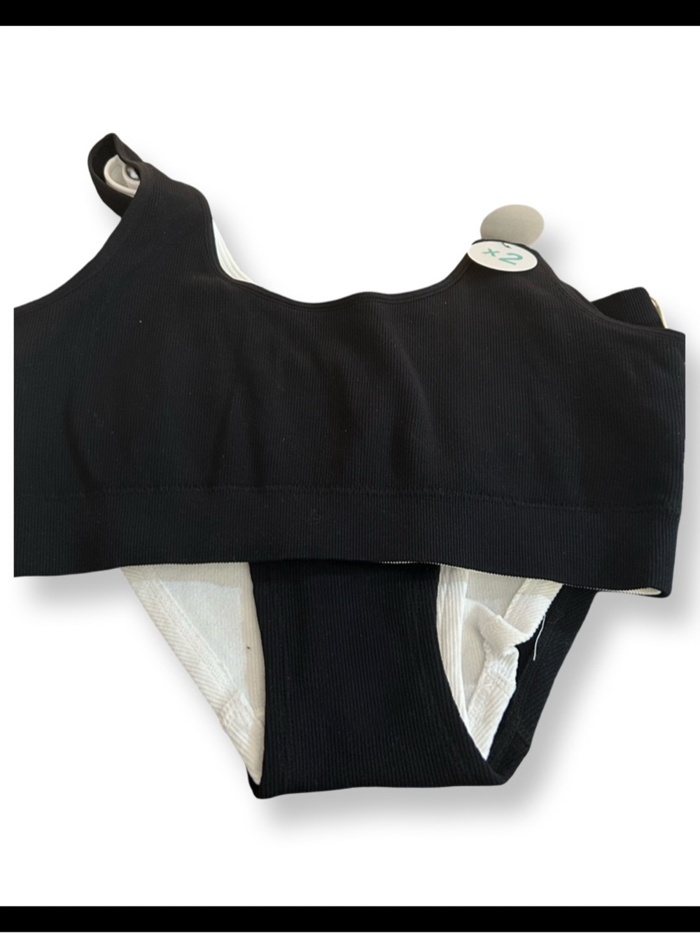 2 Pk. 🆕 Dorina Black Ribbed Seamless Bralette and Panty Set